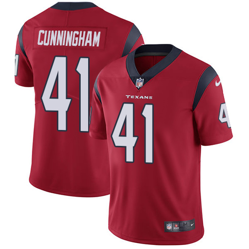 Nike Texans #41 Zach Cunningham Red Alternate Men's Stitched NFL Vapor Untouchable Limited Jersey - Click Image to Close
